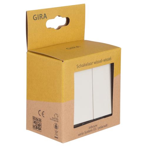 Gira basisunit schakelaar inbouw wissel/wissel Ral 9010 polar wit serie SY55 basiselement duurzaam doosje product photo https://media.isero.nl/Isero-IseroNL-Site/images/L/2763675_1.jpg L