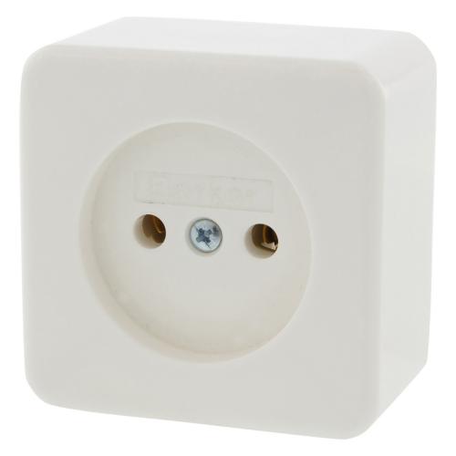Hager Berker wandcontactdoos opbouw 1 voudig zonder ra polarwit Opbouw AP Ral 9010 product photo