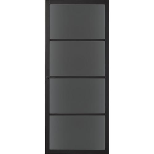 Skantrae deur SSL 4004 stomp 93x231,5cm grafietzwart gegrond, rookglas product photo