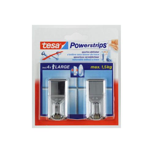 Tesa powerstrips haak large classic chroom product photo