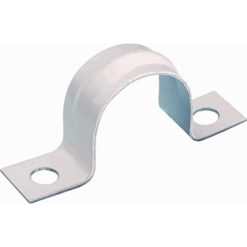 Zadel metaal wit voor installatiebuis verpakking 500st 5/8 duims 16mm z/schroeven 9100008 product photo