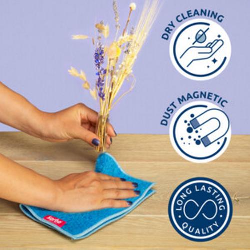 Stofdoek blauw micovezel Dust Catcher 28x23cm product photo https://media.isero.nl/Isero-IseroNL-Site/images/L/2807847_1.jpg L