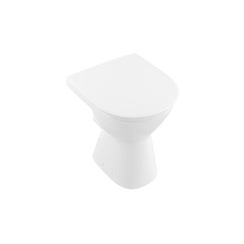 Closetpot staand verhoogd wit met vlakspoel en pijp kort product photo