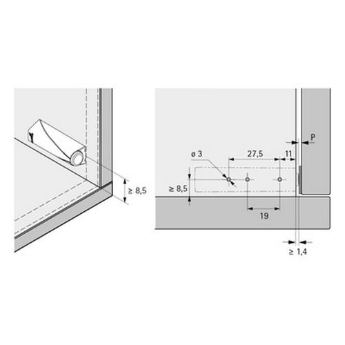 Push to open magnet korte slag antraciet om op te schroeven Sensys KTG product photo https://media.isero.nl/Isero-IseroNL-Site/images/L/2850430_3.jpg L