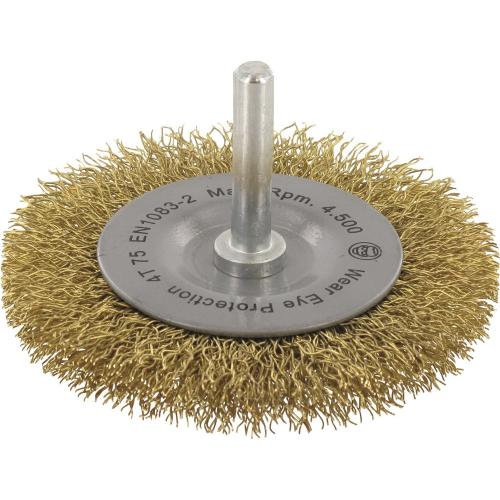 Vlakborstel gegolfd messing-draad 75x0.3x10mm product photo