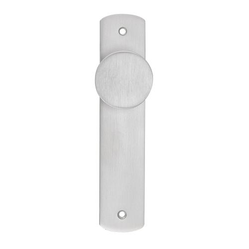 Noxxa vaste knop 1707 op gegoten aluminium kortschild 200x42mm - curve - kleur F1 mat - inclusief wisselstift - uitvoering blind product photo