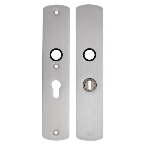 Noxxa SKG3 aluminium veiligheidslangschild 250x50mm met kerntrekbeveiliging - curve - kleur F1 mat - uitvoering PC55 - deurdikte 38/60mm product photo