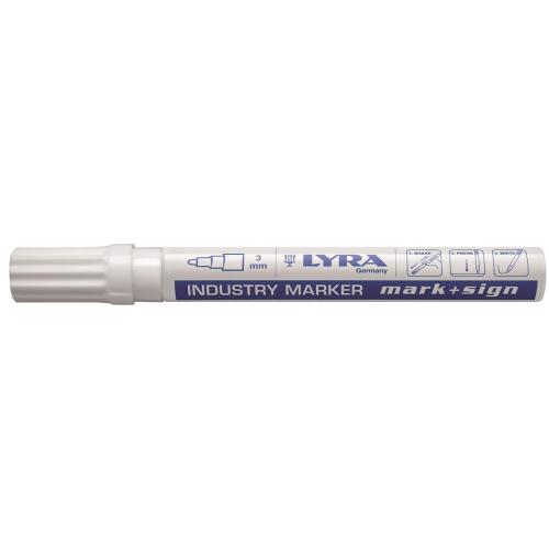 Lyra verfstift lyra industrie marker wit br. 2-4mm 4040001 product photo