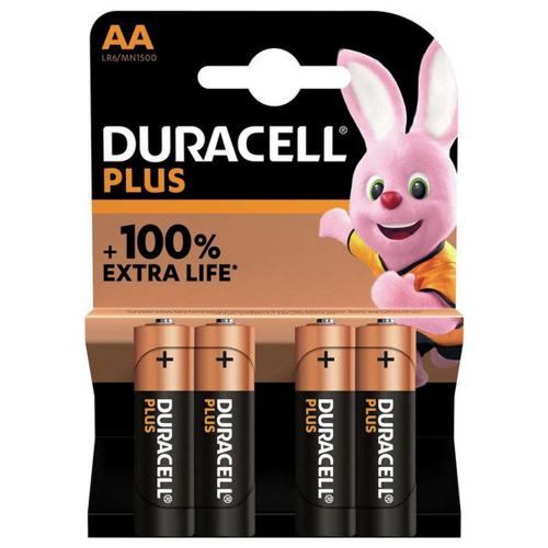 Batterij alkaline penlite type AA 4 stuks Duracell Power Boost 150% Industrial LR 06 product photo