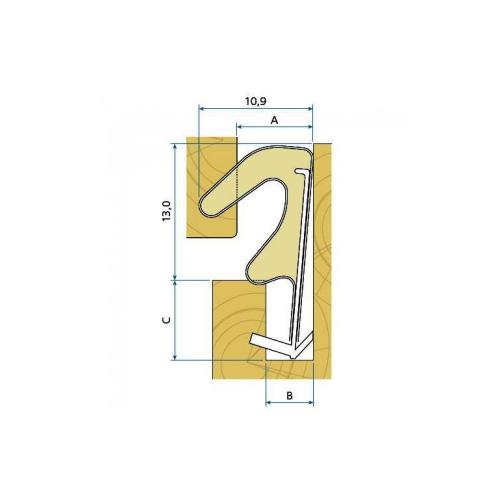 Q-lon kaderprofiel pu ql3073 zwart (doos 7 mtr) product photo
