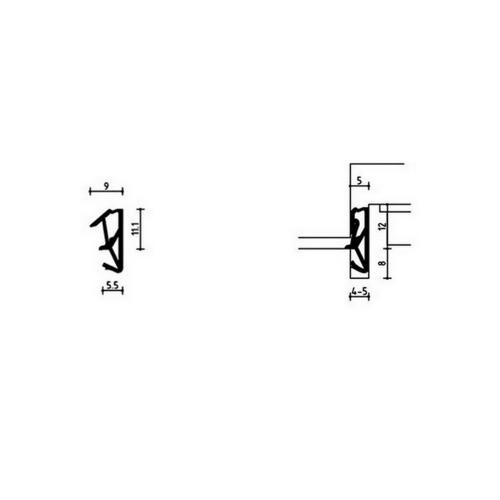 Kaderprofiel draaival 9x11.1x5.5mm product photo