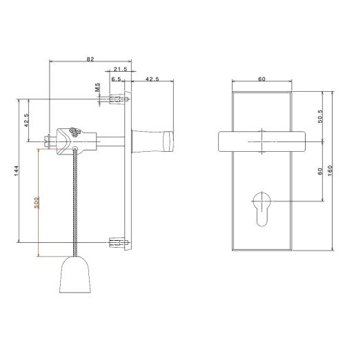 Garagedeurgarnituur F1 60mm PC kruk/kruk 9 mm product photo https://media.isero.nl/Isero-IseroNL-Site/images/L/312798_1.jpg L