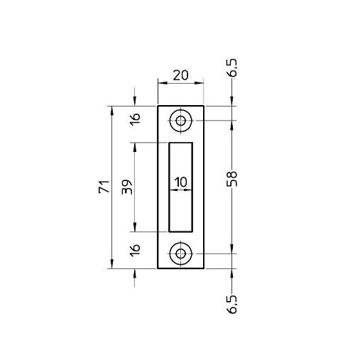 Nemef sluitplaat kast gegalvaniseerd product photo