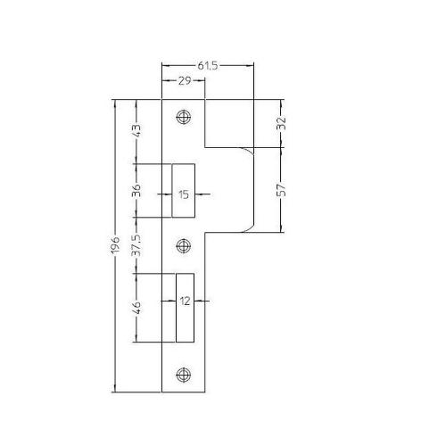 Nemef sluitplaat verl. VS4000 din links product photo