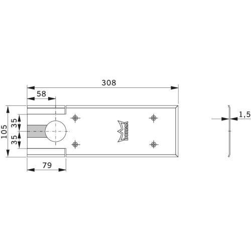 Afdekplaat brugbevestiging voor BTS75V RVS product photo https://media.isero.nl/Isero-IseroNL-Site/images/L/313380_1.jpg L