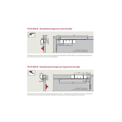 Deurdranger zilver zonder glijarm TS92B XEA EN1-4 XEA product photo https://media.isero.nl/Isero-IseroNL-Site/images/L/313432_1.jpg L
