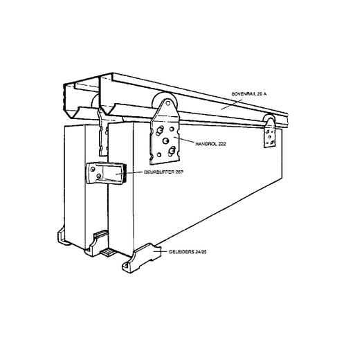 Schuifdeurbeslag Double top 15 product photo