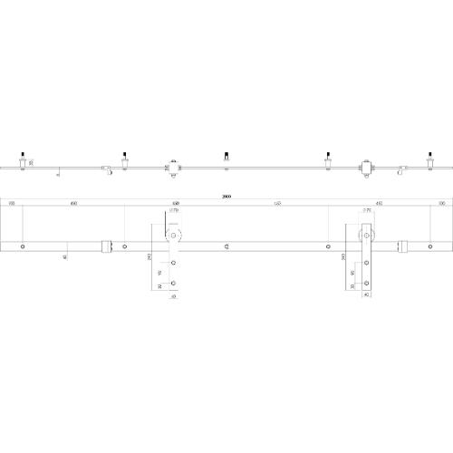 Schuifdeurbeslag met hangrollen 290mm mat zwart 2000mm 100kg product photo https://media.isero.nl/Isero-IseroNL-Site/images/L/314650_2.jpg L