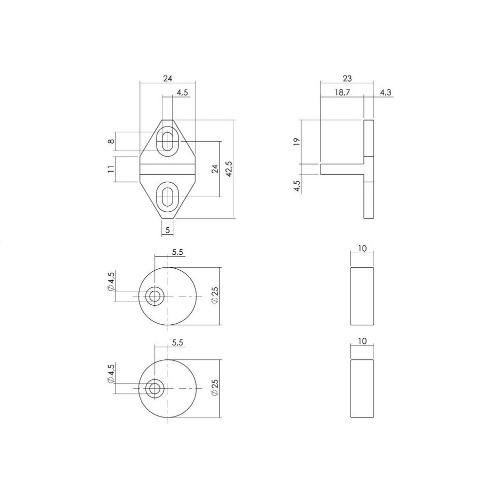 Geleider en afstandhouders zwart v/ schuifdeursyst +bev. 0023.450106 product photo https://media.isero.nl/Isero-IseroNL-Site/images/L/314655_1.jpg L