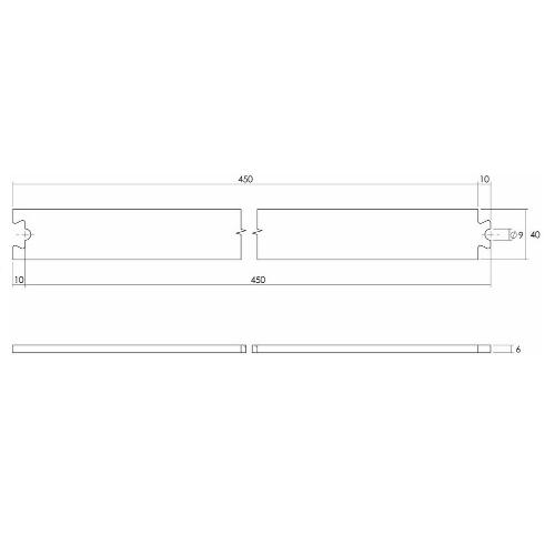 Tussenrail mat zwart tbv schuifdeursysteem 450mm met bev.set product photo https://media.isero.nl/Isero-IseroNL-Site/images/L/314658_1.jpg L