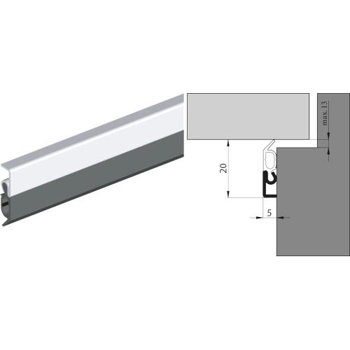 Tochtstrip opbouw 300cm kunststof afdichting KELRO XL product photo