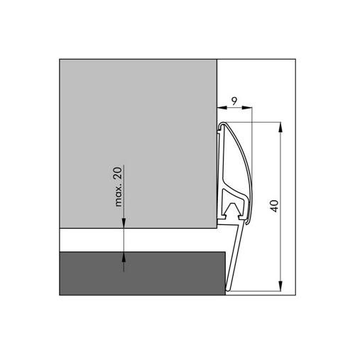 Dorpelstrip 100cm kunststof afdichting INOX nl product photo https://media.isero.nl/Isero-IseroNL-Site/images/L/315260_1.jpg L