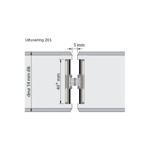 Pendelprofiel 2400mm 60 min.brandwerend DD54 product photo