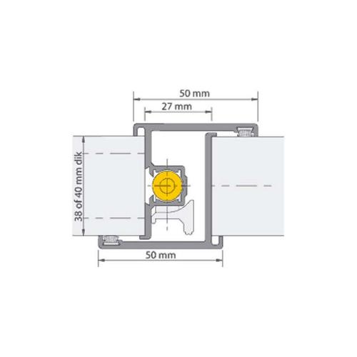 Alprokon deurnaald 2200mm met grendels en slotsparing Nemef 4119/17 DD40/TR27 L/R product photo