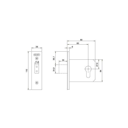 Bijzetslot vierkante voorplaat RVS 60mm product photo https://media.isero.nl/Isero-IseroNL-Site/images/L/320522_1.jpg L