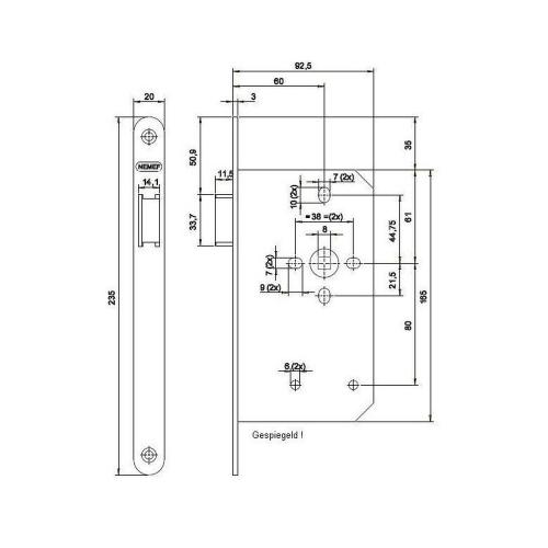 Loopslot Nemef din rechts product photo https://media.isero.nl/Isero-IseroNL-Site/images/L/320537_1.jpg L