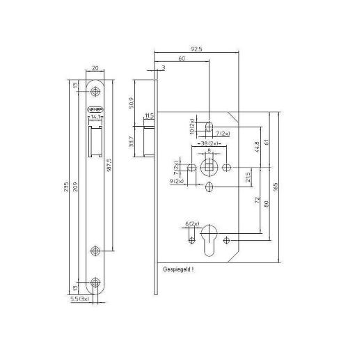 Centraalslot zonder vergrendeling din rechts product photo https://media.isero.nl/Isero-IseroNL-Site/images/L/320559_1.jpg L