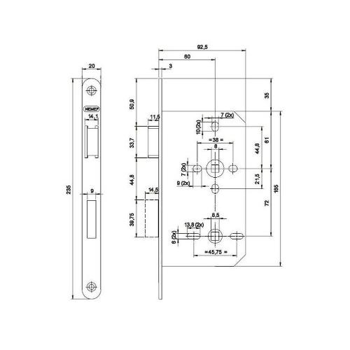 Wc slot 8x72mm din links product photo https://media.isero.nl/Isero-IseroNL-Site/images/L/320565_1.jpg L