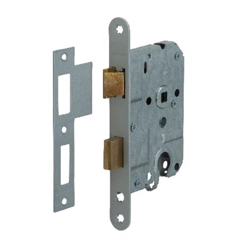 Nemef dag- en nachtslot - afgeronde RVS voorplaat 174x20mm - PC55 - doornmaat 50mm - DIN links/rechts - 1269/17 product photo