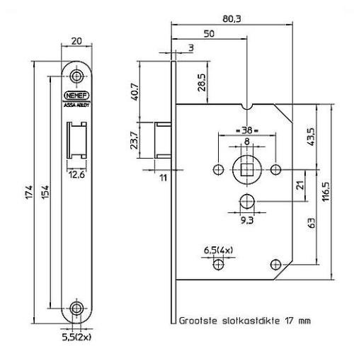 Loopsot RVS voorplaat (1200serie) omkeerbaar product photo https://media.isero.nl/Isero-IseroNL-Site/images/L/320664_1.jpg L