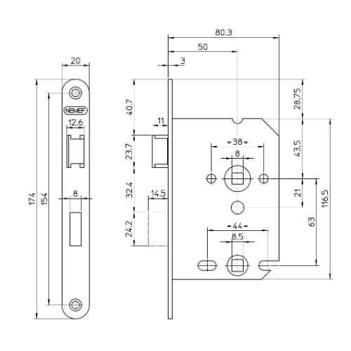 Hangslot GS 40mm messing product photo https://media.isero.nl/Isero-IseroNL-Site/images/L/325341_2.jpg L