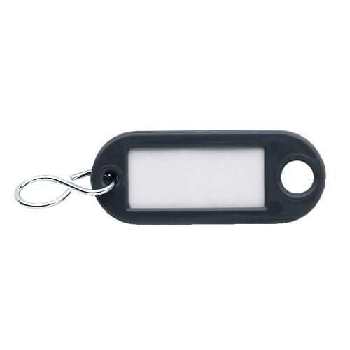 Dulimex sleutellabel met S-haak en oog kunststof grijs product photo