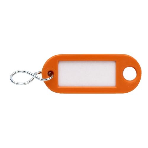 Dulimex sleutellabel met S-haak en oog kunststof oranje product photo