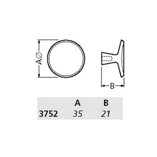 Meubelknop aluminium rond 35mm 3752-01E product photo https://media.isero.nl/Isero-IseroNL-Site/images/L/330101_1.jpg L