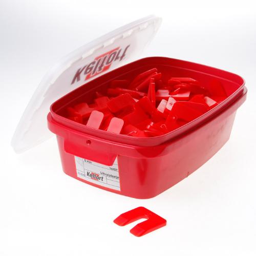 Uitvulplaten met sleuf rood 50x47x5mm 138st in doos product photo