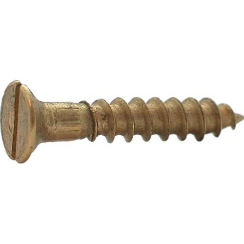 Houtschroef messing platkop zaagsnede 3.5x40mm product photo