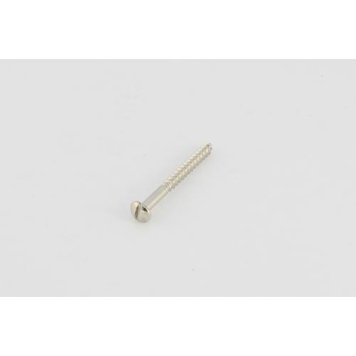 Houtschroef messing vernikkeld rondkop zaagsnede 5.0x50mm product photo