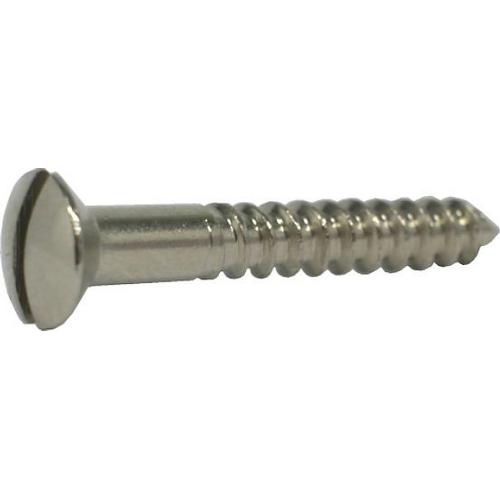 Houtschroef messing vernikkeld lenskop zaagsnede 3.5x30mm product photo