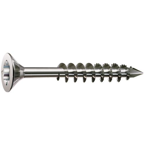 Spax spaanplaatschroef RVS A2 platkop 6.0x160/65mm TX30 4Cut deeldraad product photo