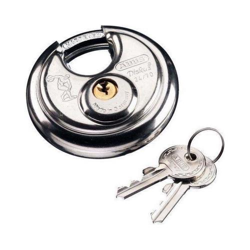 Hangslot discus RVS gelijksluitend 70mm KA EE0121 product photo