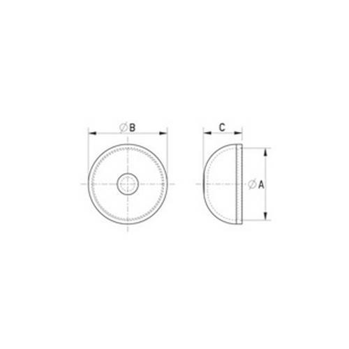 Afdekkap nylon wit zonder klemring M4 product photo