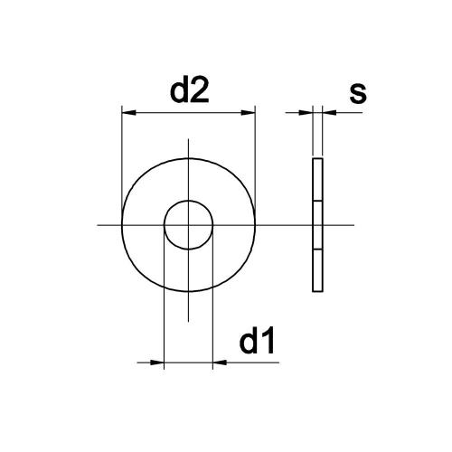 Carrosseriering thermisch verzinkt grote buitendiameter M20x60x4mm product photo
