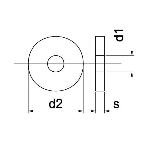 Sluitring thermisch verz. voor zware spanbussen DIN 7349 M10x25x4.0mm product photo