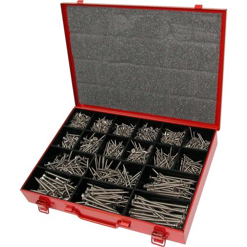 Assortimentskist spaanplaatschroeven RVS product photo