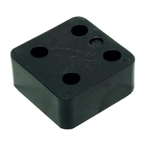 Drukplaat zonder sleuf zwart kunststof 70x70mm 30mm product photo