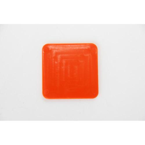 Drukplaat zonder sleuf oranje kunststof 70x70mm 2mm 34702 product photo